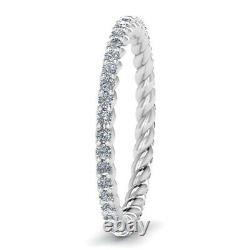 0.50 Carat Round Brilliant Cut Diamonds Full Eternity Ring in 18K White Gold