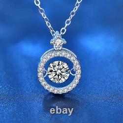 0.5ct Diamond Beating Heart Necklace White Gold Lab-Created IGI Certification