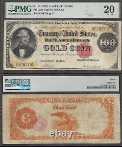$100 1882 Gold Certificate Fr. 1210 PMG Very Fine 20