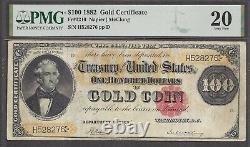 $100 1882 Gold Certificate Fr. 1210 PMG Very Fine 20