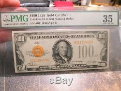 100 Dollar Note Series Of 1928 Gold 2405 In Pmg Vf30 Very Fine Choice Condition