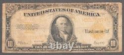 $10 1922 Gold Cert, Fr. 1173 Michael Hillegas Cheap Fine