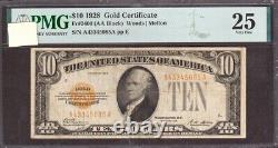 $10 1928 Gold Cert, Fr. 2400 Gold Certificate PMG Very Fine 25
