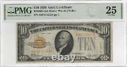 $10 1928 Gold Certificate FR#2400 PMG 25 Very Fine (AA Block)