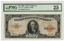 $10 Gold Certificate, series 1922, Fr. #1173, PMG Very Fine 25