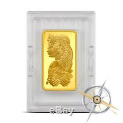 10 oz PAMP Suisse Fortuna. 9999 Fine Gold Bar With Assay Certificate in Plastic
