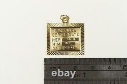 14K 1960's Marriage Certificate Wedding Love Charm/Pendant Yellow Gold 86