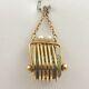 14K Gold 3D Mad Money Pearl Purse Silver Certificate Charm Pendant 6.1gr