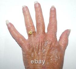 14K Gold GRA Certificate 6.5mm Yellow Moissanite Engagement Ring 1 Ct Size 6.5