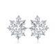 14K White Gold Plated Marquise Certificate Natural Moissanite Stud Women Earring