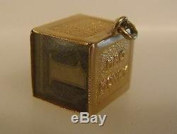 14K Yellow Gold 3D Mad Money Silver Certificate Charm Pendant 4.4 gr
