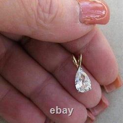 14K Yellow Gold Plated Free Chain Certificate Natural Moissanite Women Pendant