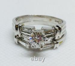 14k White Gold Diamond Bridal-Wedding Set E Color SI1 with EGL Certificate