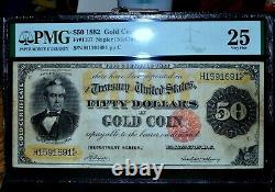 1822 $50 Gold Certificate Pmg Vf-25 Fr-1197 Very Fine Choice L@@k Trusted