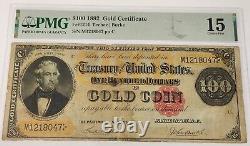 1882 $100 Dollar Gold Certificate FR 1214 PMG 15 Choice Fine Teehee Burke