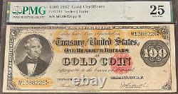 1882 $100 Gold Certificate Fr. 1214 PMG 25 Sharp Images S/N M1388226