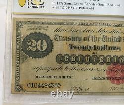 1882 $20.00 Gold Certificate Fr#1178 Small Red Seal Pcgs Choice Fine 15 Bin Free
