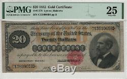 1882 $20 Gold Certificate Fr. 1178 Gold Coin Pmg Certified Very Fine 25 (658)
