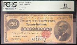 1882 $20 Gold Certificate PCGS FINE 12 apparent