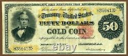 1882 $50 Gold Certificate FR-1196 PMG Graded Very Fine 25EPQ ONLY 35 Known RARE