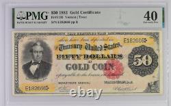 1882 $50 Gold Certificate VERY RARE Fr. 1195 PMG 40 E182666