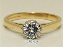 18CT VINTAGE YELLOW GOLD. 44CT DIAMOND SOLITAIRE RING Safeguard Certificate