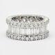 18KTW Gold Eternity Baguette Diamonds White Gold Cocktail Statement Ring R32448