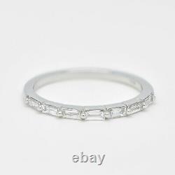 18KT Gold Baguette Eternity Prong Set Diamonds Engagement Wedding Band R069255