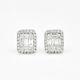 18KT White Gold Natural Diamonds Illusion Halo Cluster Stud Earrings ELE158-WG