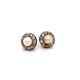 18K Yellow Gold Natural Pearl Diamond Earring Vintage with certificate