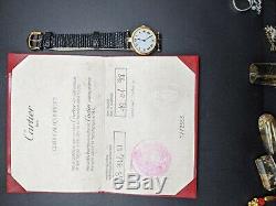 18k Gold Cartier Ladies Watch, Quartz Movement With Certificate