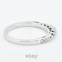 18kt White Gold Tension Set Graduating Natural Diamonds in Band Ring R062416
