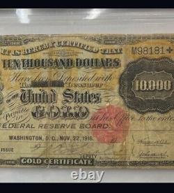 1900 $10000 Fr. 1225h Gold Certificate Hole Punch Cancelled