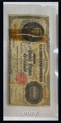 1900 $10000 Fr. 1225h Gold Certificate Hole Punch Cancelled