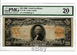 1906 $20 FR#1186 GOLD Certificate Note Washington DC PMG VF-20 Very Fine #4018