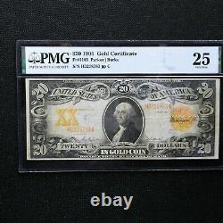 1906 $20 Gold Certificate, Fr # 1185, PMG 25 Very Fine (Parker-Burke)