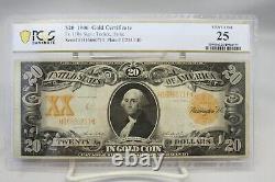 1906 $20 Gold Certificate Note Fr. 1186 PCGS VF25 No Comment #0711