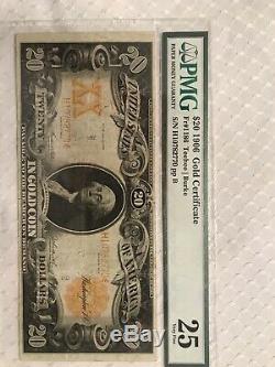 1906 20 gold certificate PMG 25 Very Fine PRICED RIGHT