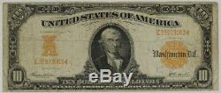 1907 $10 Gold Certificate Note Currency Large Size Problem Free Choice Fine 063