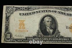 1907 $10 Ten Dollar Fr #1171 Gold Certificate Parker Burke Extra Fine Xf