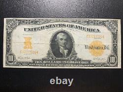 1907 $10 Ten Dollar Gold Seal Certificate Note FR. 1172 Extra Fine XF