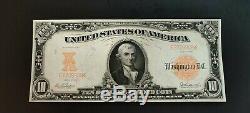 1907 $10 dollar large gold certificate Extra Fine XF to About Uncirculated AU