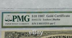 1907 PMG Very Fine 30 $10 Gold Certificate Large Note, VF30 $10 Gold Certificate