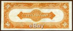 1913 $50 Gold Certificate FR-1199 PMG Graded Choice Very Fine 35