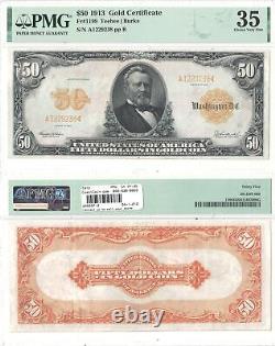 1913 $50 Gold Certificate Fr 1199 PMG Choice Very Fine-35