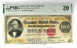 1922 $100 Gold Certificate Note FR-1215 PMG 20 (Very Fine) Rare Bill