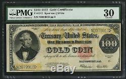 1922 $100 One Hundred Dollar Gold Certificate Fr-1215 PMG 30 Very Fine