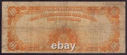 1922 $10 GOLD CERTIFICATE SMALL S/N NOTE FR. 1173a PMG VERY FINE VF 20