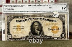 1922 $10 Gold Certificate, Certified Fine 12