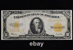 1922 $10 Gold Certificate? Ch-vf Very Fine? Seal Note Bill X 627? Trusted